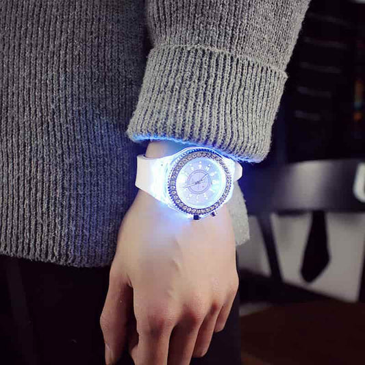 LED-Leuchtuhr aus Jelly - Unisex