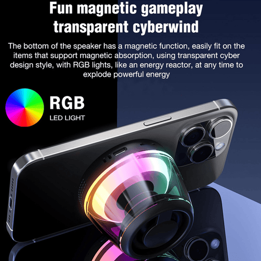 Magnetischer Lautsprecher-Telefonhalter mit RGB-Licht und Bluetooth